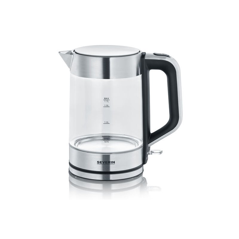 SEVERIN glazen waterkoker WK 3420, 1,7 liter, glas/roestvrij staal
